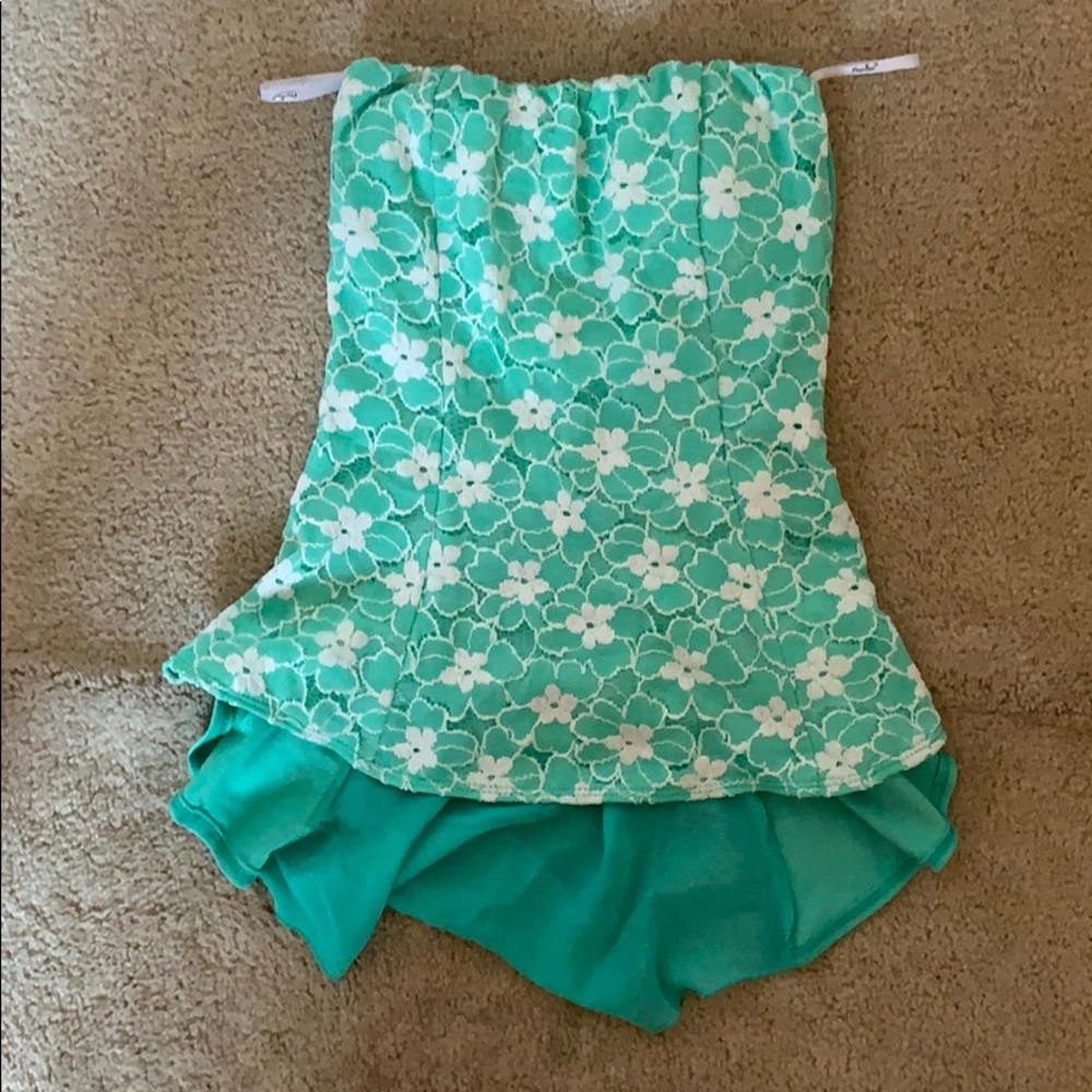 Papaya Strapless Tube Top